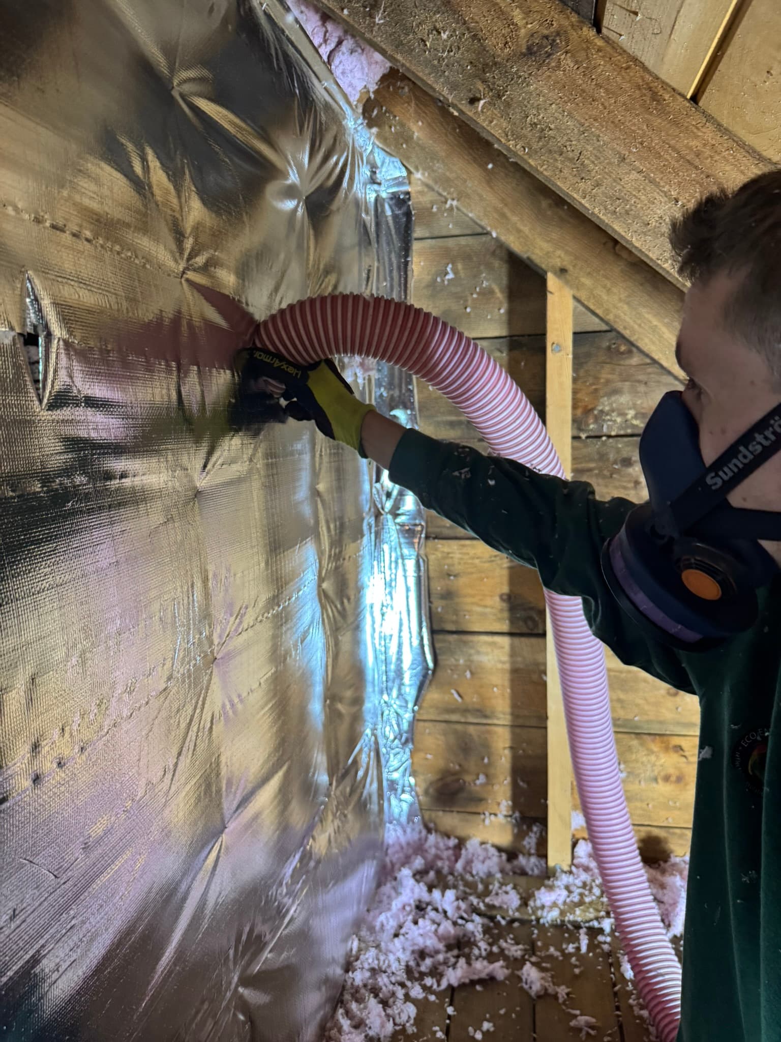 Wall Insulation installation