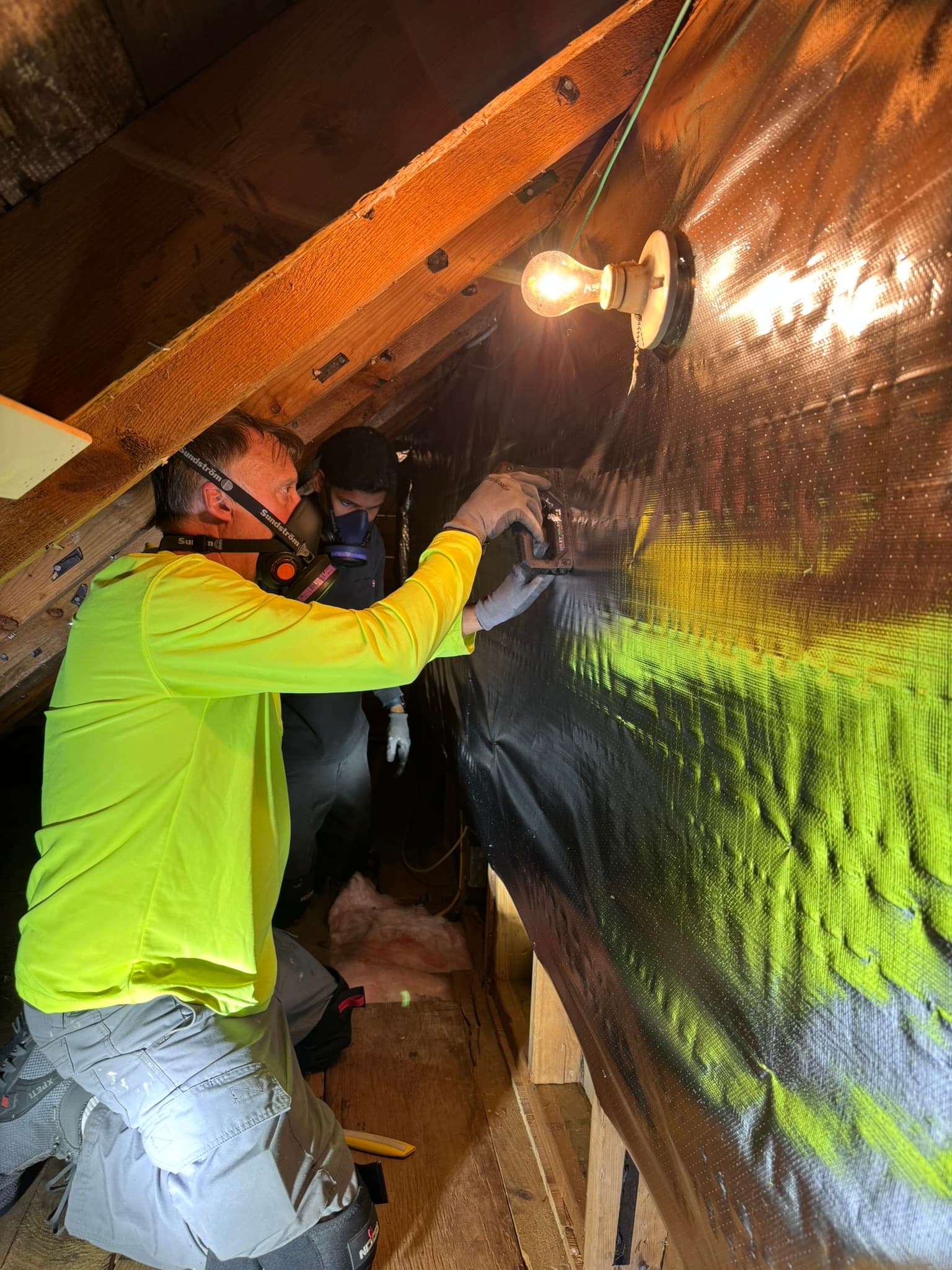 Radiant Barrier Foil installation